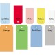 13 Pt. Shipping Tags - Colors-Pre-Wired 13 Pt. Shipping Tags - Colors-Pre-Wired
