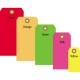 13 Pt. Shipping Tags - Fluorescent - Pre-Wired 
