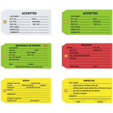 4 3/4" x 2 3/8" - "Accepted (green)" Inspection Tags