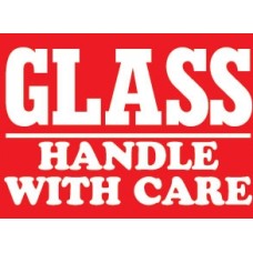 Glass Handle With Care 3X4 (C)