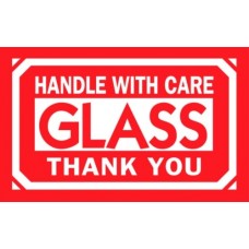 Glass Handle With Care Thank You 2 X 3(B)