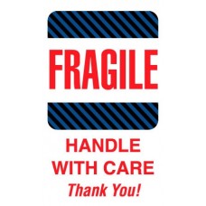 Fragile Handle With Care Thank You 6 X 4 (D