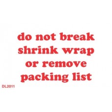Dont Break Shrink Wrap 3 X 5(C