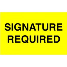 Signature Required 3 X 5 (C)
