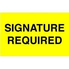 Signature Required 3 X 5 (C)