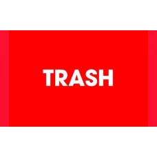 Trash  2 X 3  Rd/Wht (B)