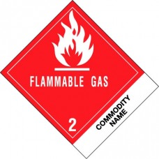 Flammable Gas 4 X 4-3/4 Compressed Gases (D)