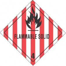 Flammable Solid 4X4 500/Rl (C)