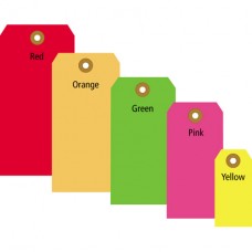 5 1/4" x 2 5/8" Fluorescent Yellow 13 Pt. Shipping Tags