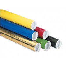 2" x 36" Yellow Mailing Tubes with Caps