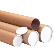 3" x 28" Kraft Heavy-Duty Mailing Tubes with Caps