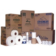 White Industrial Roll Towels, 350', Bleached White, 1-Ply