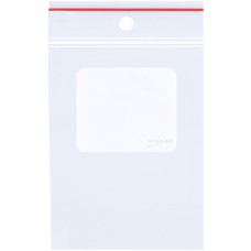 4 x 6" - 4 Mil Minigrip White Block Reclosable Poly Bags w/ Hang Holes