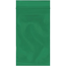 3 x 5" - 2 Mil Green Reclosable Poly Bags