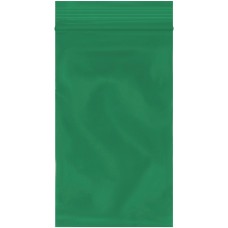 3 x 5" - 2 Mil Green Reclosable Poly Bags